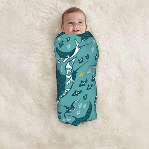 Waymay manta i riblji beba pokrivač koji prima pokrivač za novorođenčad novorođenče za rasadnici