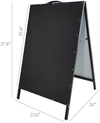 FixTureDisPlays® A-frame crna ploča menija Sva metalna eraza za sušenje pločnika Reklamiranje