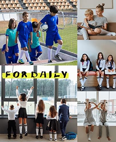 Zando koljena Visoke čarape za djevojčice Dječaci Three Stripes Soccer Čarape za djecu školske uniforme