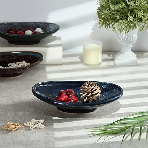 Vomana ovalna keramička dekorativna zdjela, ključno jelo za ulaznu tablicu, mali kućni dekor