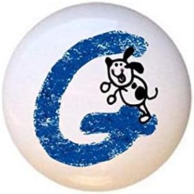 Slovo G iz kolekcije Crayon Kids Alphabet sjajna keramička ladica za Komode povlači dugmad ormarića