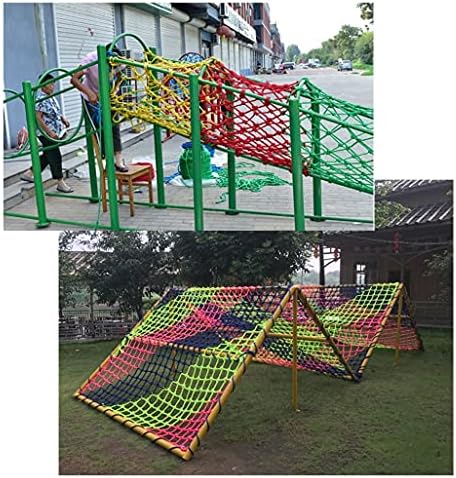 Ouyoxi šarena pletena mreža od najlonskog užeta - zaštita za djecu penjački okviri stepenište balkonska