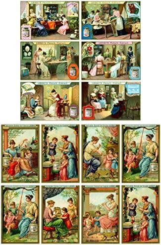 Decoupage Paken Pack Victorian Crafting Ladies Flonz Vintage Ephemera Trgovačka kartica
