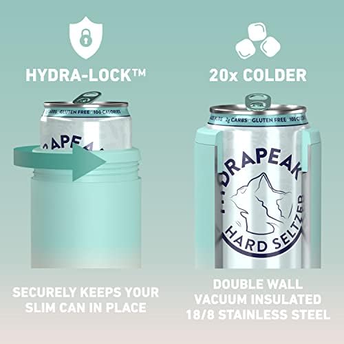 Hydrapeak Slim can Cooler-dvostruki zid izolovan Skinny can Cooler za sve 12 oz. Tvrdi Seltzer