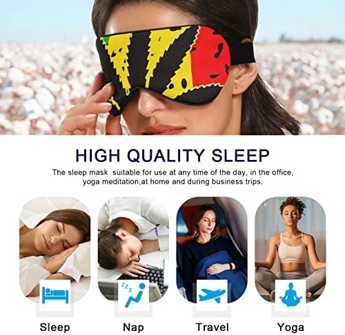 Unisex Sleep maska ​​za oči korov-kanabis-rasta noćna maska ​​za spavanje Spajanje sa sjenilom
