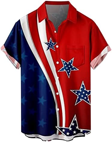 Bmisegm ljetna muška košulja muška zastava za Dan nezavisnosti 3d Digitalna štampa personalizirana modna