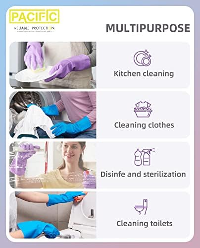 Pacific PPE 4 para za pranje posuđa za pranje posuđa sa latezom, pamučne obloge, kuhinjske rukavice,