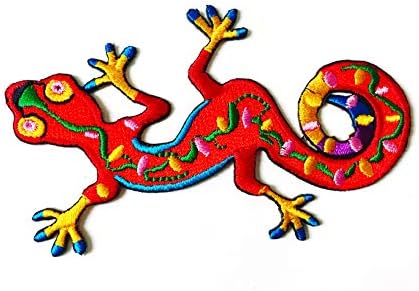 Th Salamander Gecko Guizard crveni logo vezeno šivati ​​željezo na zakrpu za ruksake Jeans odjeća itd.