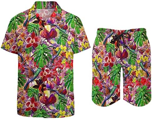 Stoota Muška havajska majica i kratke hlače 2 komada, letnji odmor setovi ležerne tipke prema dolje