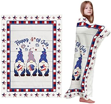 BABY Blaket - 30 x 40 - Dan neovisnosti Zvezde američke zastave Gnimes Patriotske super meke bebe