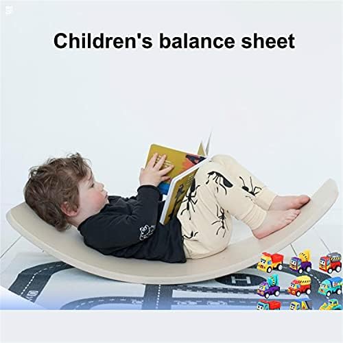 ZJDU WALDORF Prirodna zakrivljena ploča - Drvena ravnoteža za djecu, ravnoteža ploče za brisanje igračaka joge