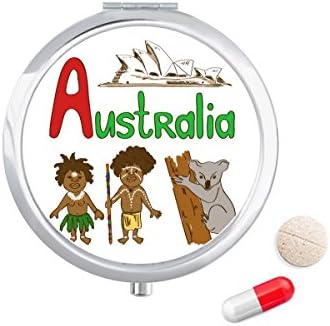 Australija Nacionalni Simbol Orijentir Uzorak Futrola Za Pilule Džepna Kutija Za Skladištenje Lijekova Dozator