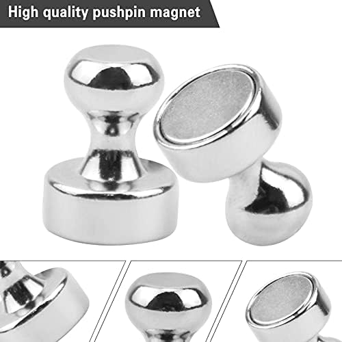 Abaokai 45pcs metalni magnetski push igle magnetske palac, praktični magneti za frižider, savršeni