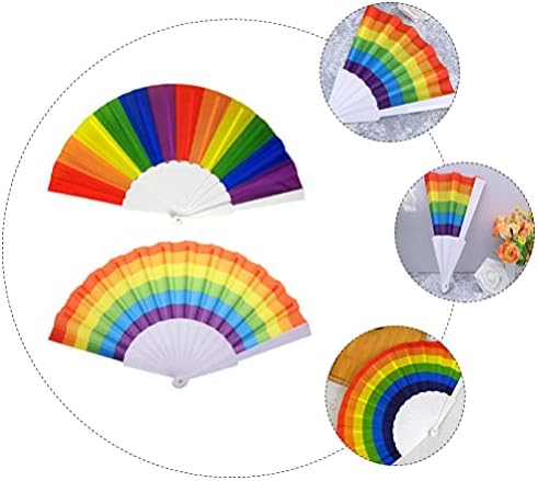 Toyvian DECOR DECOR JAPANDI DECOR 4PCS Rainbow Gay Pride LGBT preklopni ventilatorski ventilatori za muzički