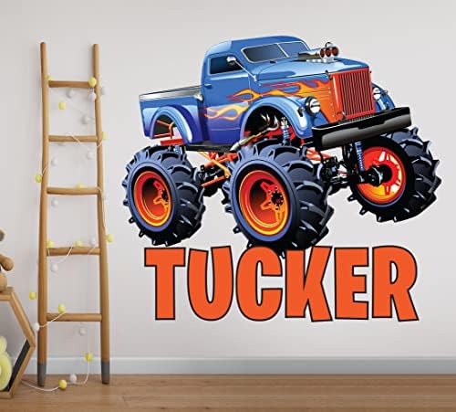 Monster kamion naljepnica - Djeca Naziv zidne dekore - po mjeri naziva zidne naljepnice za dječake