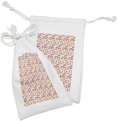 Lunarna jesenska torbica tkanina set od 2, šarena jesena sezona ostavlja razne uzorke teksture,