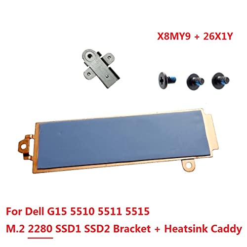 2nd M. 2 PCIe NVMe 2280 SSD heatsink Cover 26x1y 026X1Y termalni nosač čvrstog diska i držač nosača X8my9 0x8my9