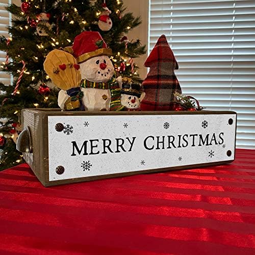 Anvevo sretan Božić - Božićna kućna kutija - slatka i smiješna rustikalna seoska kuća Početna Décor - skladištenje