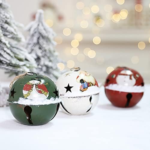 Božićni viljuškari za drveće Božićne ukrase kreativna okrugla zvona Santa snjegović zvona mala privjesak