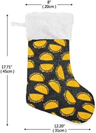Hjjkllp Taco uzorak Božićne čarape Velike bombone čarape Djeca slatka personalizirana čarapa