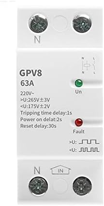 PIKIS GPV8-63 2POLE šine Automatski oporavak preko i pod naponskim zaštitnim uređajem 40A 63A 80A 220VAC 1pcs