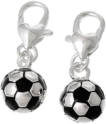 & 34; Soccer Ball & 34; Charm Perla kopča na za narukvicu privjesak za Evropski šarm nakit