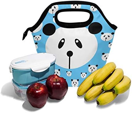Alaza izolovana torba za ručak Freezable Lunch Box za djecu žene djevojčice dječaci i muškarci, Panda