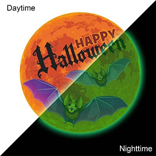 Halloween Svjetlosni svjetlosni mjesec Dekoracija Fluorescentna zidna naljepnica 30cm Crna i zlatna