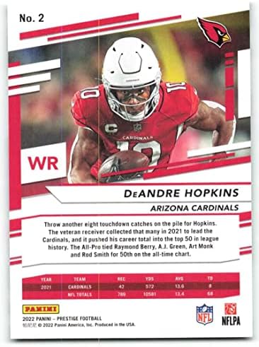 2022 Panini Prestige 2 Deandre Hopkins Arizona Cardinals NFL fudbalska trgovačka kartica