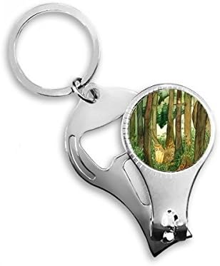 Miaoji slikanje mačke šume gljive nokte za nokte za nokte na prsten za ključeve ključeva