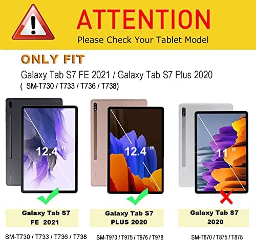 Galaxy Tab S7 FE 5G Case 12.4 inča 2021 tablet SM-T736 / T733 / T736 / T738, Galaxy Tab S7 Plus