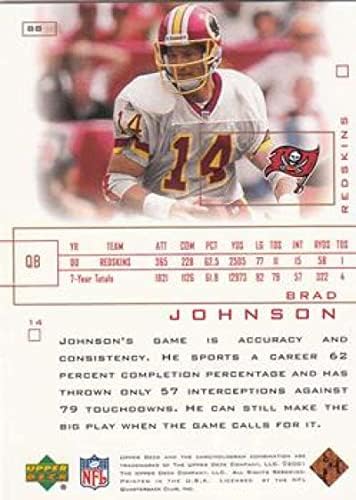 2001 Gornja paluba i perspektiva 88 Brad Johnson Tampa Bay Buccaneers Službena fudbalska karta NFL