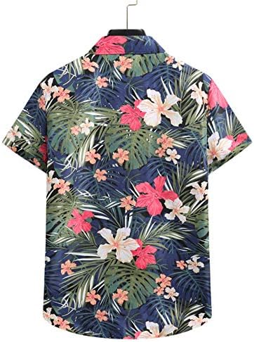 Eelhoe Hawaiian T majice za muškarce prema dolje Tropska država Grafički tinejdžeri Ogrlica s kratkim