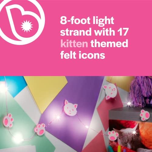 Brightz Felty Party LED žičana svjetla, tema mačića - svjetla za mačke slatka žičana svjetla za