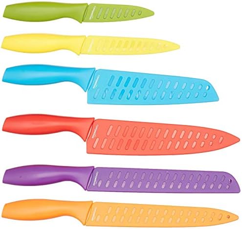 Basics 12-dijelni Set kuhinjskih noža u boji, 6 noževa sa 6 štitnika za oštrice