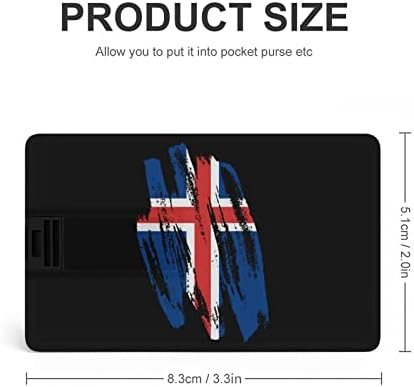 Vintage Icelander zastave Kreditna kartica USB flash diskove Prijenosni memorijski stick tipka