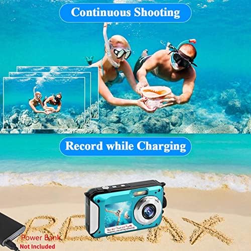 UUPOI vodootporni digitalni fotoaparat, 48MP Full HD video snimač Selfie, podvodna kamera 2,7k video