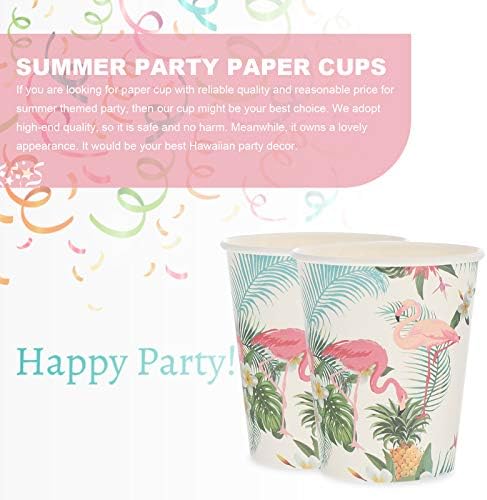 18pcs Hawaiian Party Party Cups Flamingo tiskane čaše za jednokratnu upotrebu za jednokratnu pribor