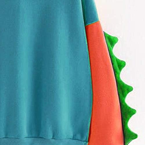 Nyybw Dinosaur spajanje modnih casual labavih rukava s dugim dukserom ženska bluza