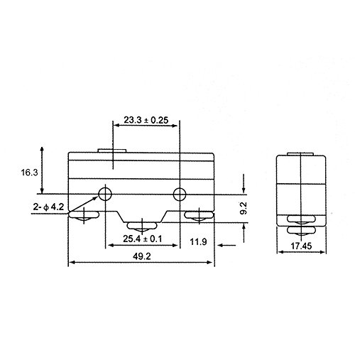 Baomain ploča za montažu Cross Roller Tappet normalno 250VAC 15a Micro Switch CM-1309 CE Tuv