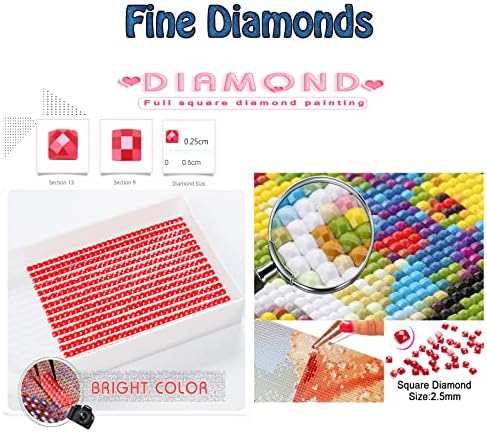 Dijamantni setovi za odrasle, pejzažno stablo Dijamant Art Kids početnik DIY 5D boja po brojevima, velikim punim