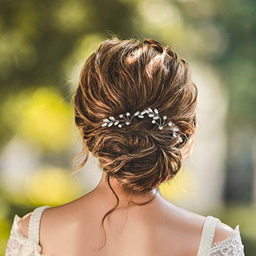 Unicra Bride Wedding Crystal Hair Pins Bridal Rhinestone Hair Pieces Wedding Hair Accessories For Women