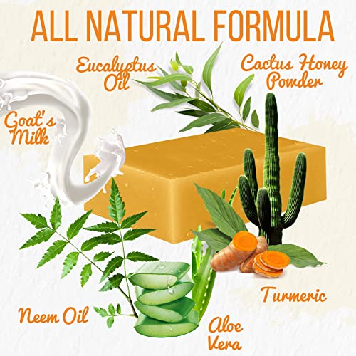 Prirodni sapun od kurkume za lice i tijelo - Turmeric Skin Posvjetljujući sapun za tamne mrlje, intimna područja,
