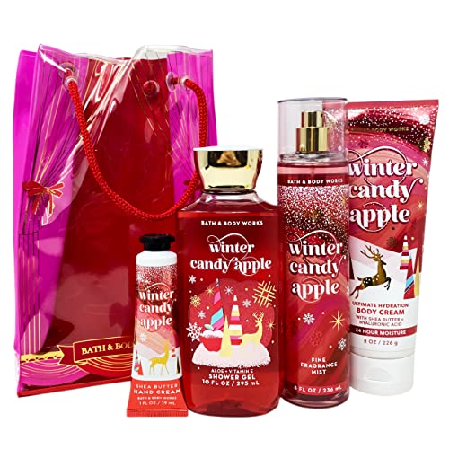 Kupka i tijelo zimski slatkiši Apple Poklon set torba-mirisna magla-krema za tijelo-Gel za tuširanje