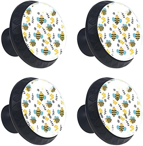 TYUHAW okrugla ladica povlači ručku slatka crtana pčela štampanje uzoraka sa vijcima za kućne ormare vrata