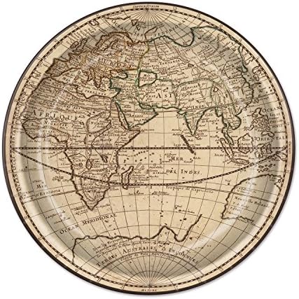 Beistle 59984 Globe Map Okrugli ploče, 8 kom