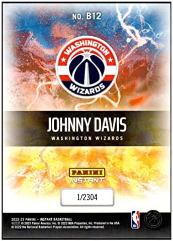 Johnny Davis RC 2022-23 Panini Instant Breaway Rookie / 2304 12 Wizards NM + -MT + NBA košarka