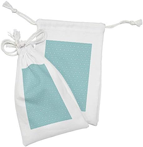 Lunarna akvamarina tkanina torba od 2, geometrija INSPIRE apstraktnog uzorka sa, malom vrećicom