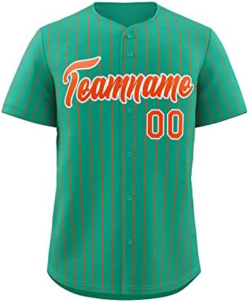Prilagođeni Bejzbol dres Hip Hop Stripe button down Shirts personalizovani prošiveni naziv & amp; broj za