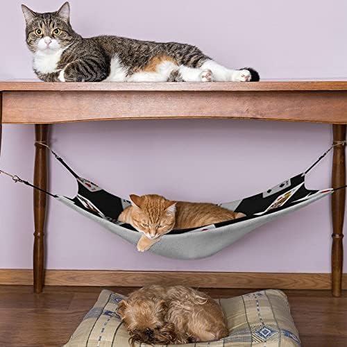Viseća mreža za kućne ljubimce Poker mačka spavaći krevet sa podesivim naramenicama i metalnim kukama 16,9